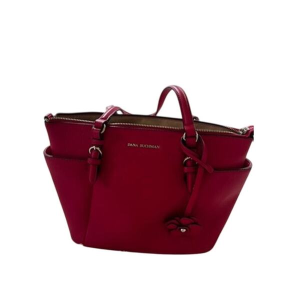 EUC Dana Buchman magenta purse with 2 handles beautiful classy feminine bag - Picture 1 of 9